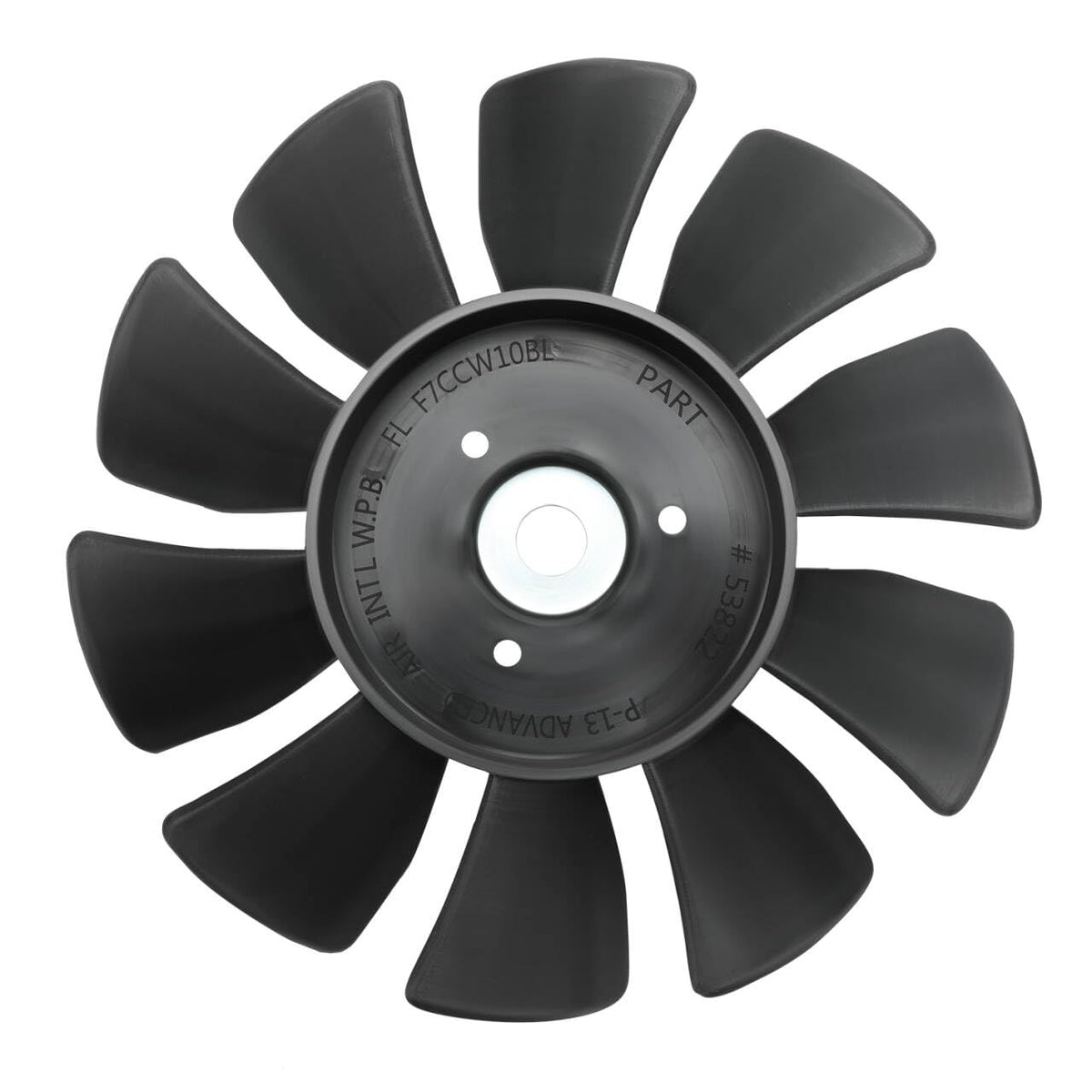 Duheri 53822 7-inch 10-blade fan provides compact tractor cooling during extended mowing sessions.