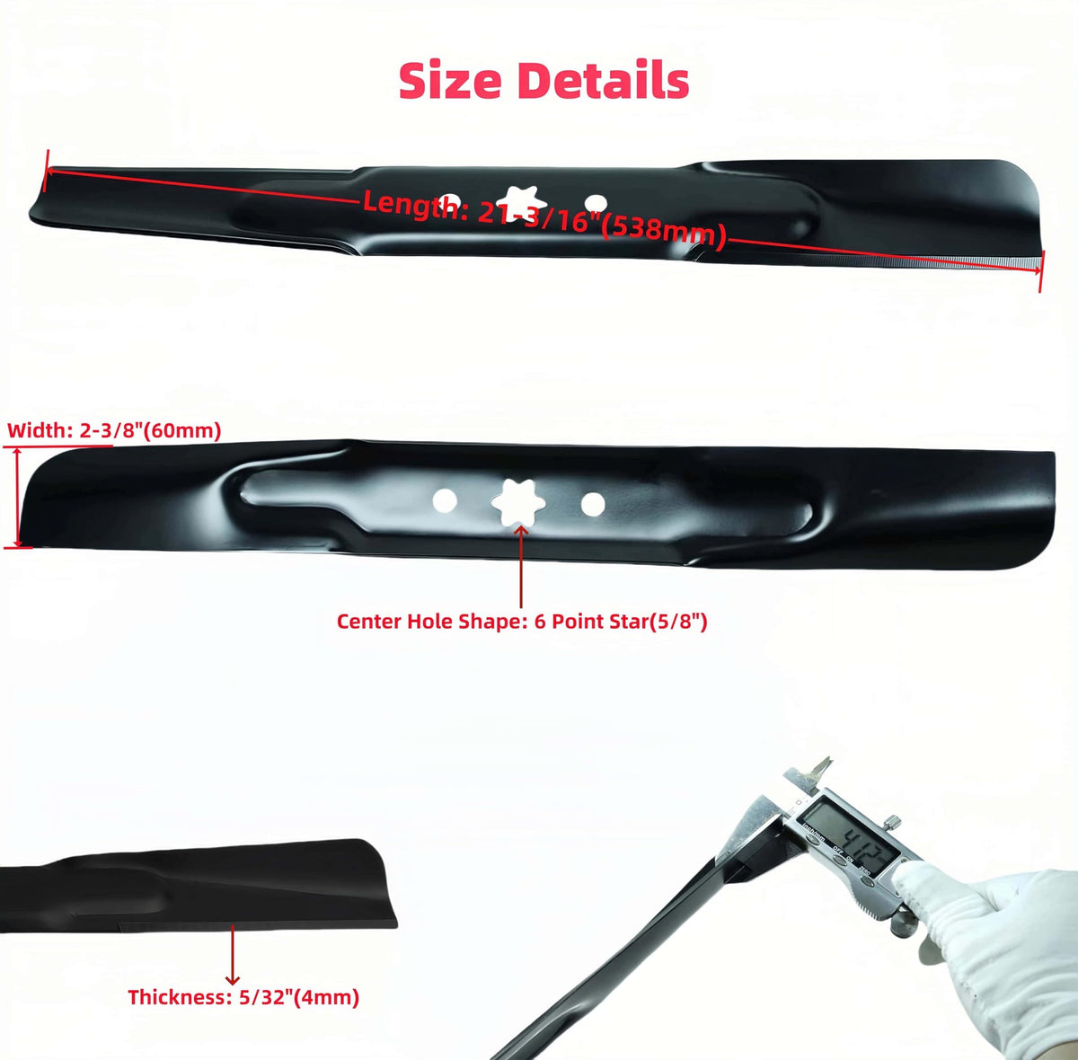 Duheri packaging image of replacement blade, ready to install.