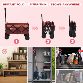 DUHKOI wagon 600D Oxford fabric is durable and washable.