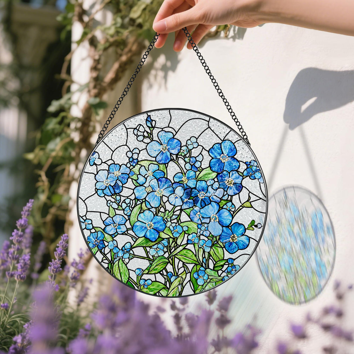 DUJITODOH stained glass suncatcher makes a thoughtful gift for flower lovers