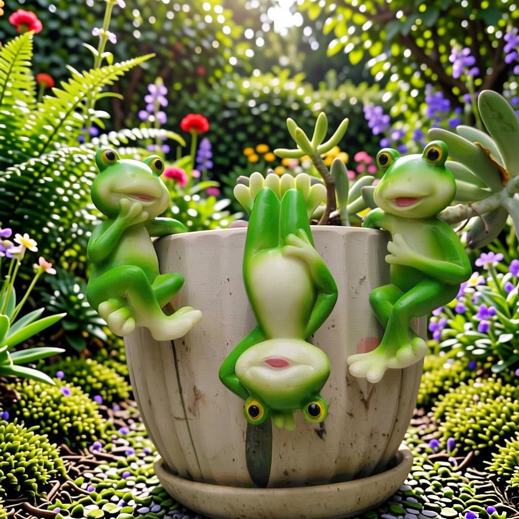 Dukiwu gift-ready frog statues perfect for frog lovers and fairy gardens.
