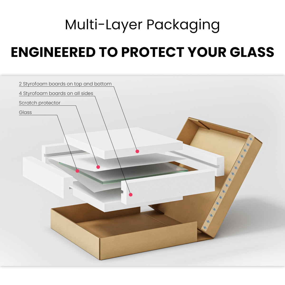 Dulles Glass round top suits various frames and setups with ease.