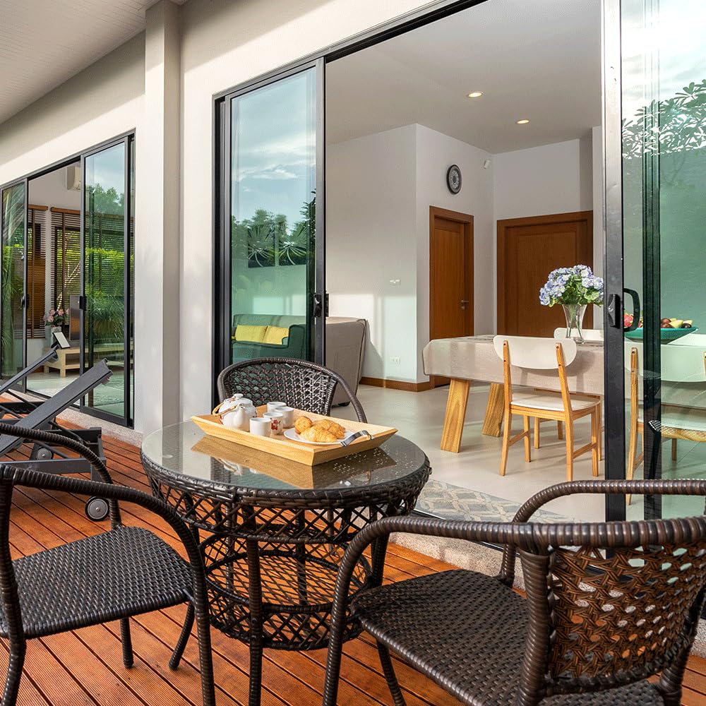 Dulles Glass table-top topper for dining, coffee, or end tables offers protection.