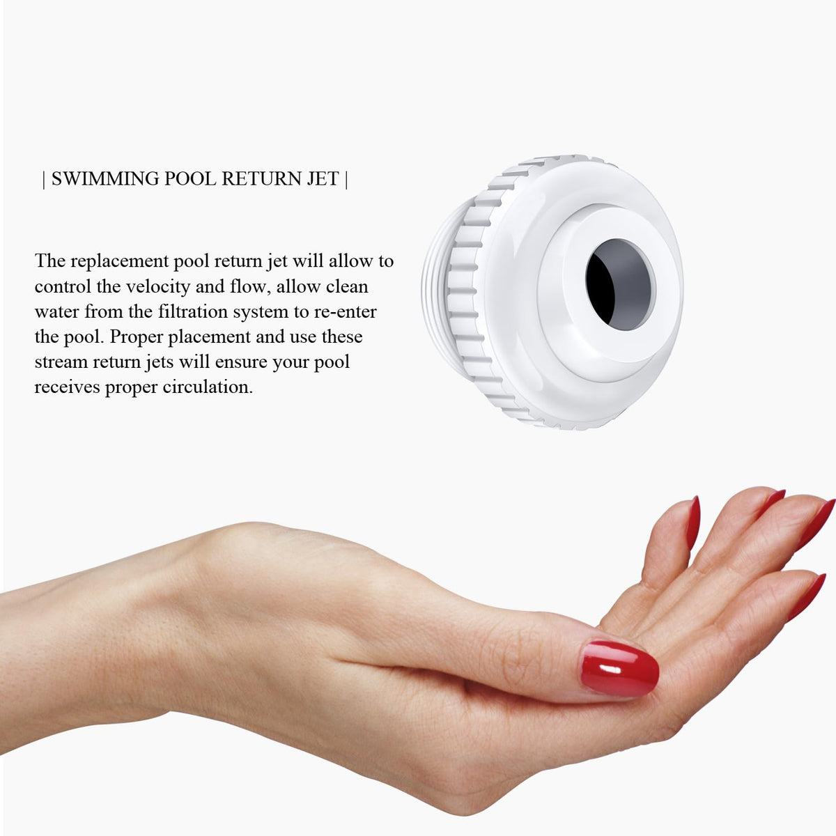 DUMEALAGR SP1419D directional eyeball inlet ready to target water return zones.