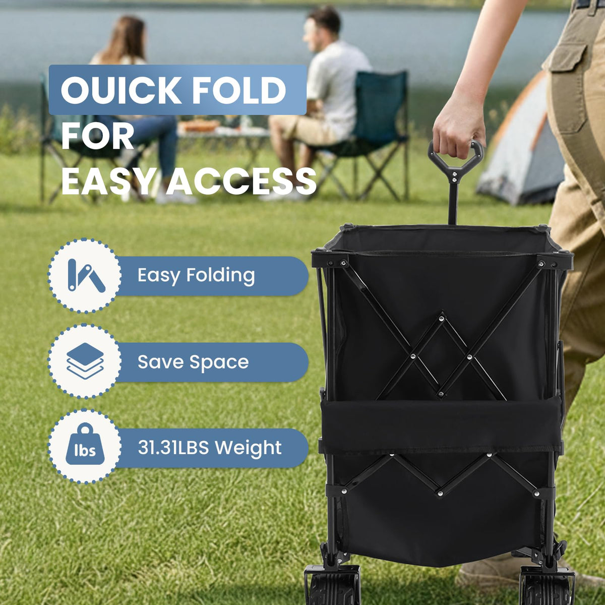 DUMOS adjustable handle enables ergonomic towing on varied ground.