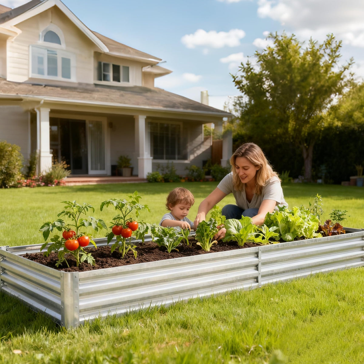 DUMOS durable galvanized steel construction withstands outdoor conditions.