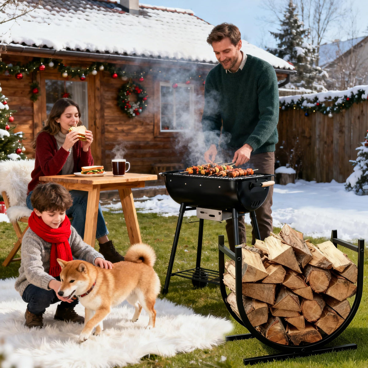 DUMOS compact design fits in a shed for easy access