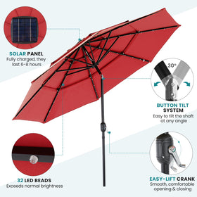 DUMOS crank tilt system allows easy shade adjustment.