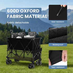 DUMOS water-resistant 600D Oxford fabric protecting gear outdoors.