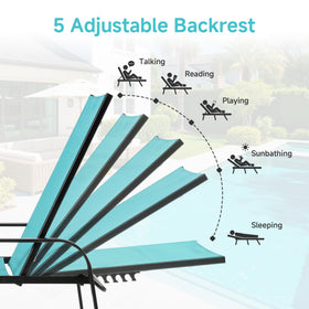 DUMOS waterproof sun lounger for deck, beach, or pool