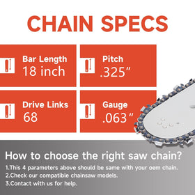 Dunhil 68-drive-links ensuring steady engagement and smooth cuts