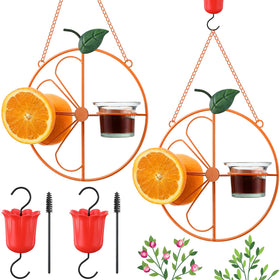 Dunkive Baltimore Oriole Feeder with orange halves attracts orioles to your yard.