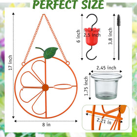 Dunkive Baltimore Oriole Feeder stainless steel stand provides sturdy support.