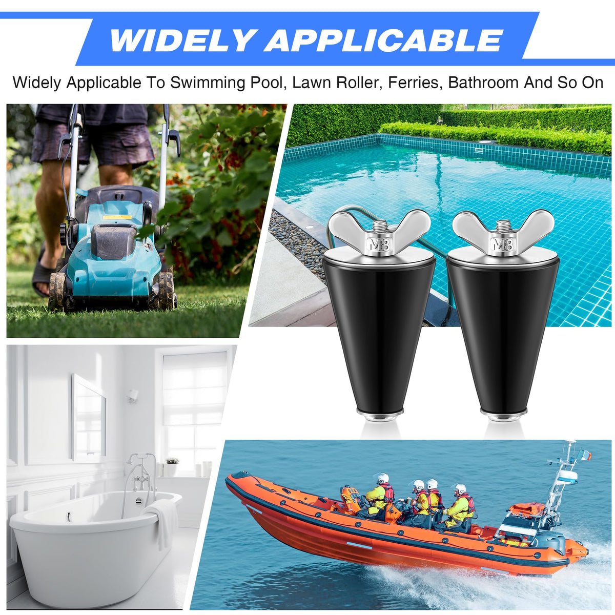 Dunkive four-pack pool plugs offer versatile protection for multiple lines.