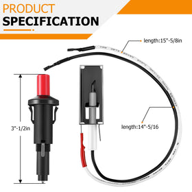 Dunkive grill igniter wires kit and gas catcher for reliable ignition.