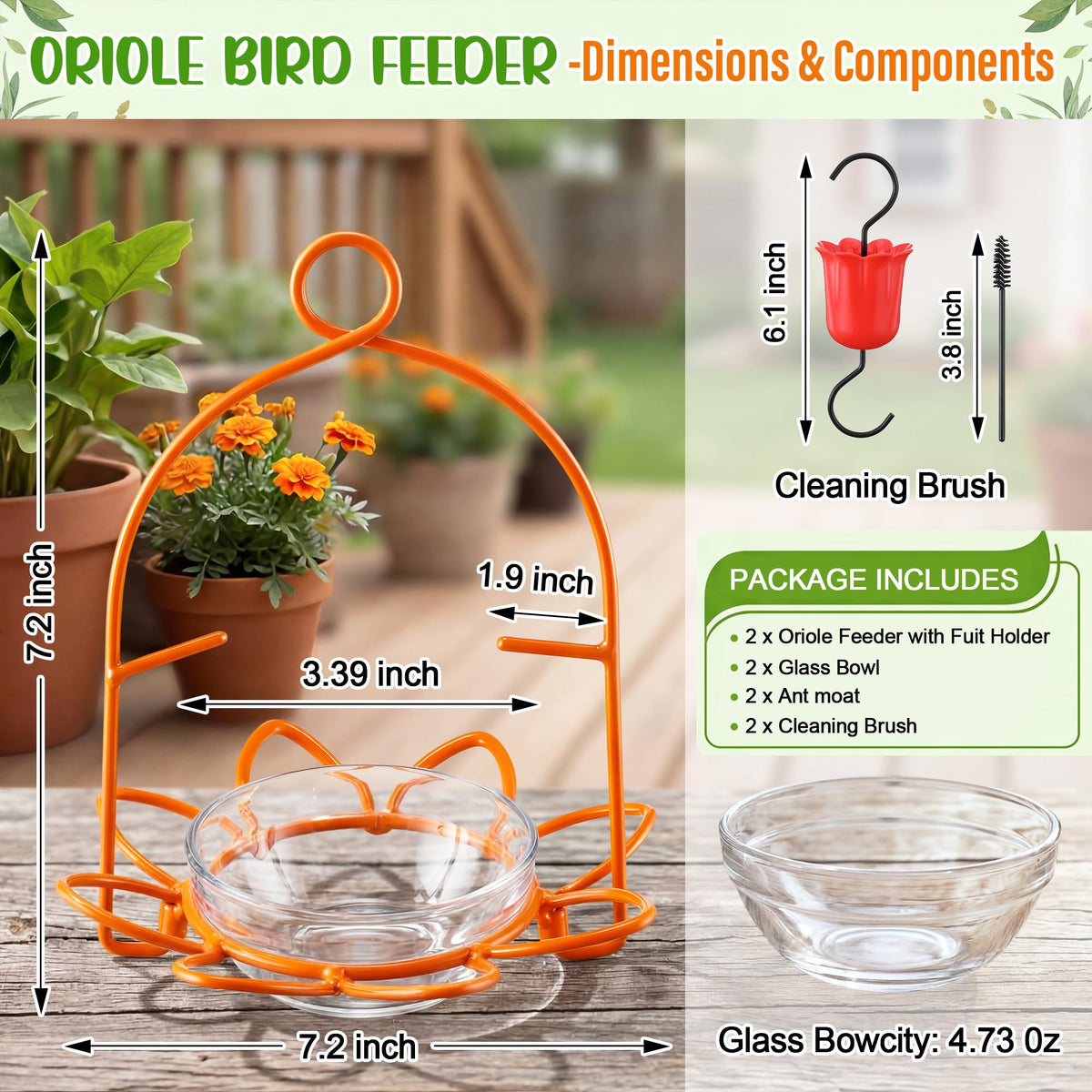 Dunkive cleaning brush for quick maintenance of feeders.