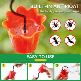 Dunkive oriole feeder detachable plastic bowl enables quick cleaning and refilling.