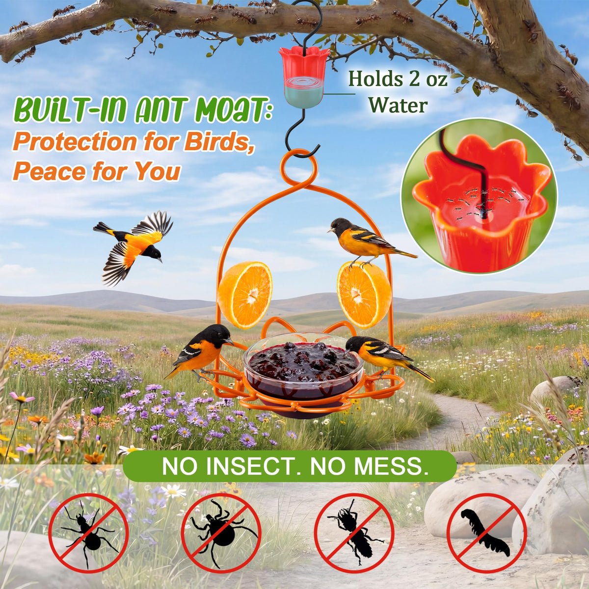 Dunkive jelly cup included for easy outdoor feeding.