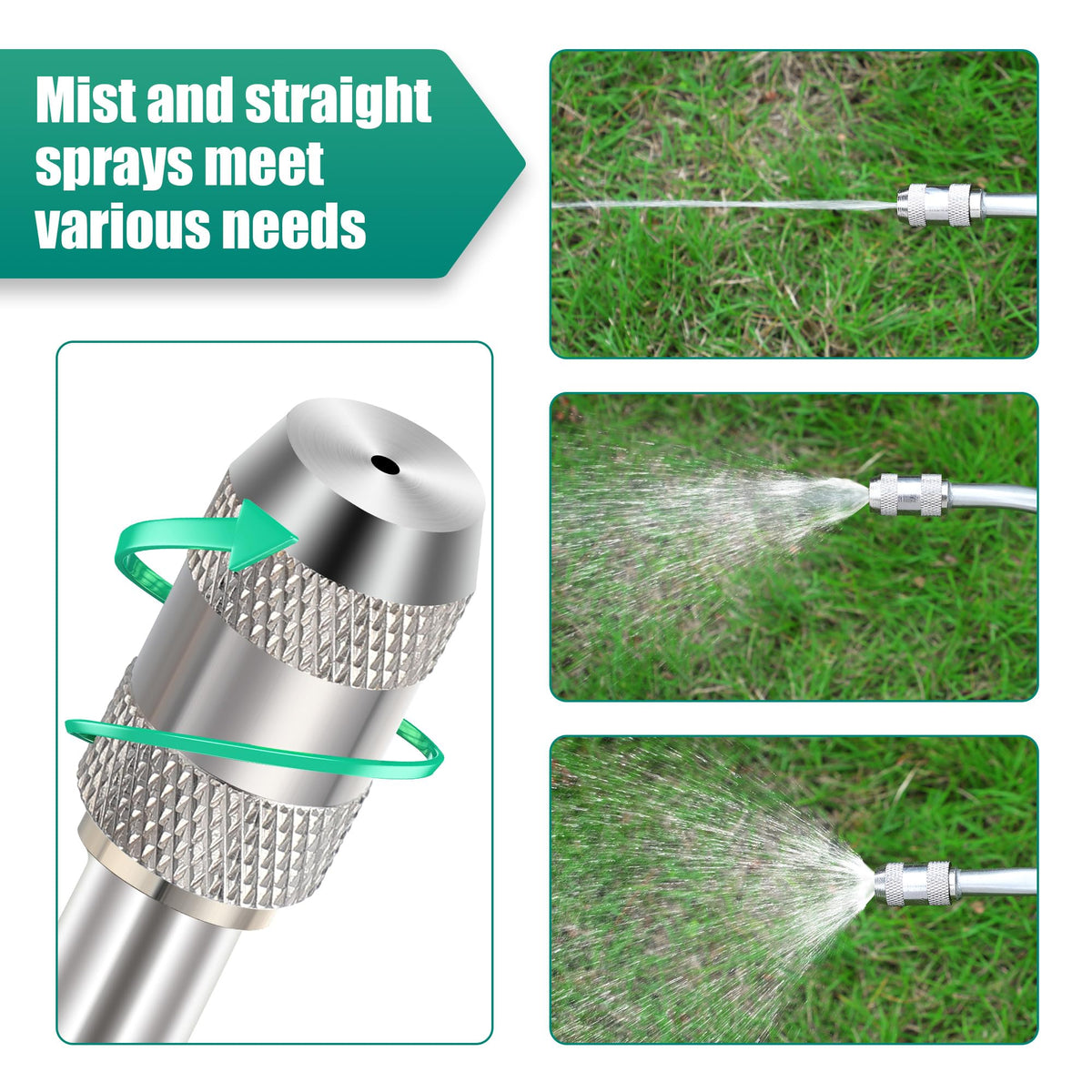 Dunkive adjustable nozzle switches between spray and direct flow modes