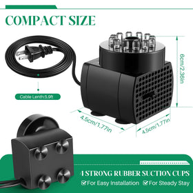 Dunkive suction cups secure stable placement during operation