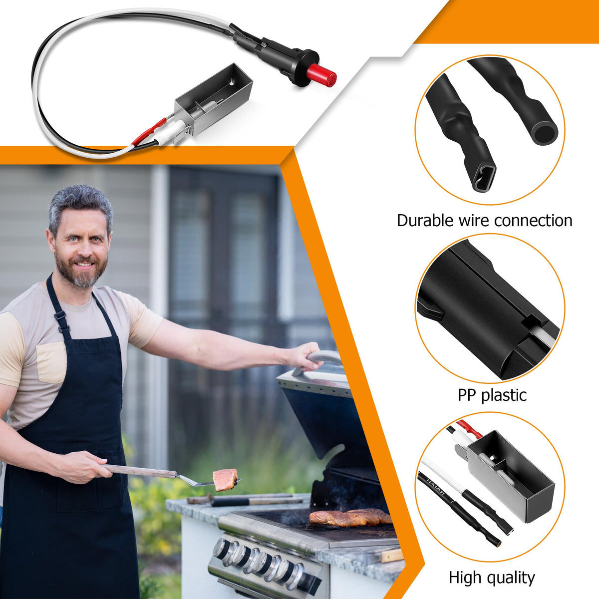 Dunkive igniter compatible with Weber 7510 and Genesis/Spirit models.