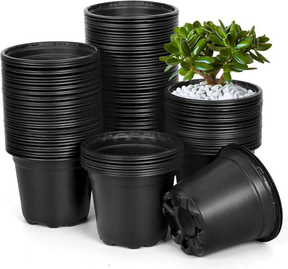 DUNPUTE 5 inch nursery pot with drainage holes for seed germination and transplanting.
