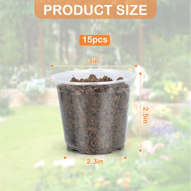 DUNPUTE 3-inch seed starting pot stackable design for space saving