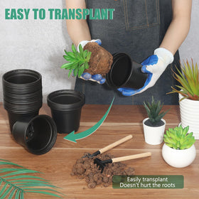 DUNPUTE 4-inch nursery pots lightweight and durable for versatile planting tasks