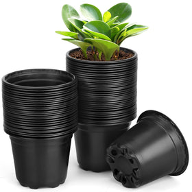 DUNPUTE 4-inch nursery pot top view for easy garden planning