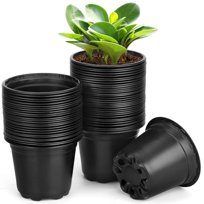 DUNPUTE 4-inch nursery pot top view for easy garden planning