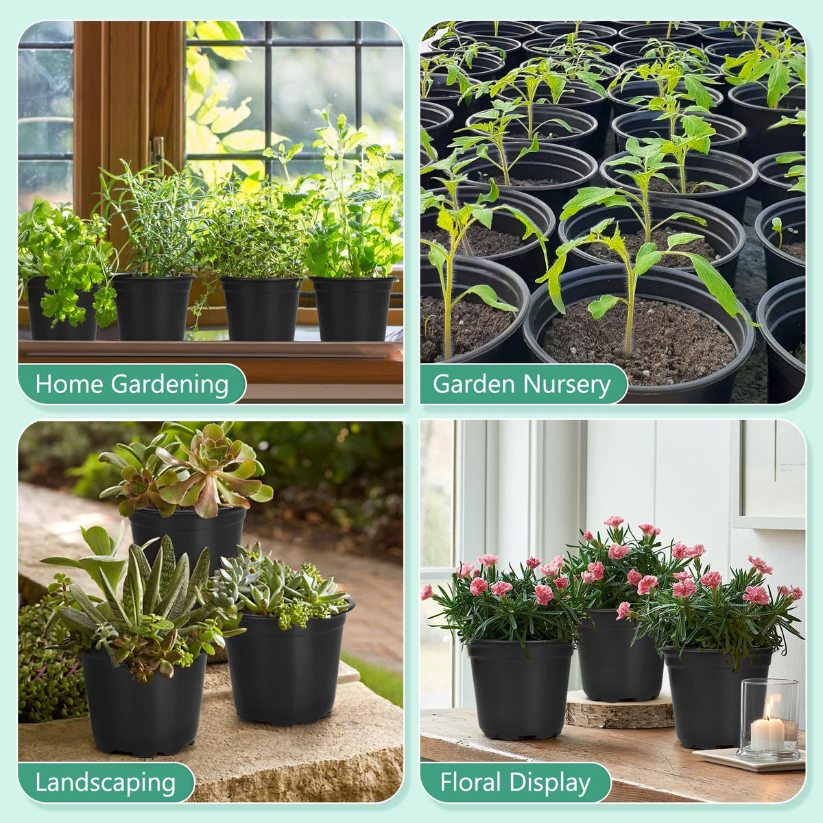 Lightweight and stackable DUNPUTE pots are easy to store after use.