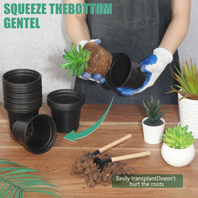 DUNPUTE pot with bottom ventilation promoting root oxygenation.