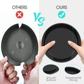 DUNPUTE leak-proof 8-inch plant saucer keeps soil spills away from floors.