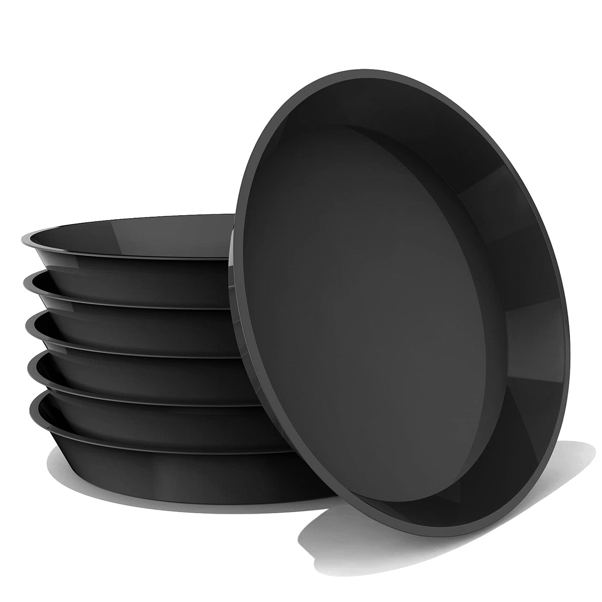 DUNPUTE 12-inch plant saucer top view protects floors from drainage