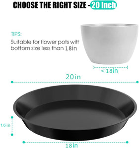 DUNPUTE plant saucer 14-inch top view; ideal for larger pots and dry surfaces.