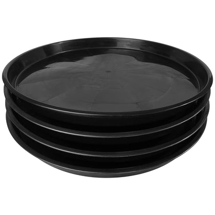 DUNPUTE 14-inch plant saucer keeps spills off floors.