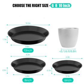 DUNPUTE plant saucer 6in side view supports heavy pots and spill containment.