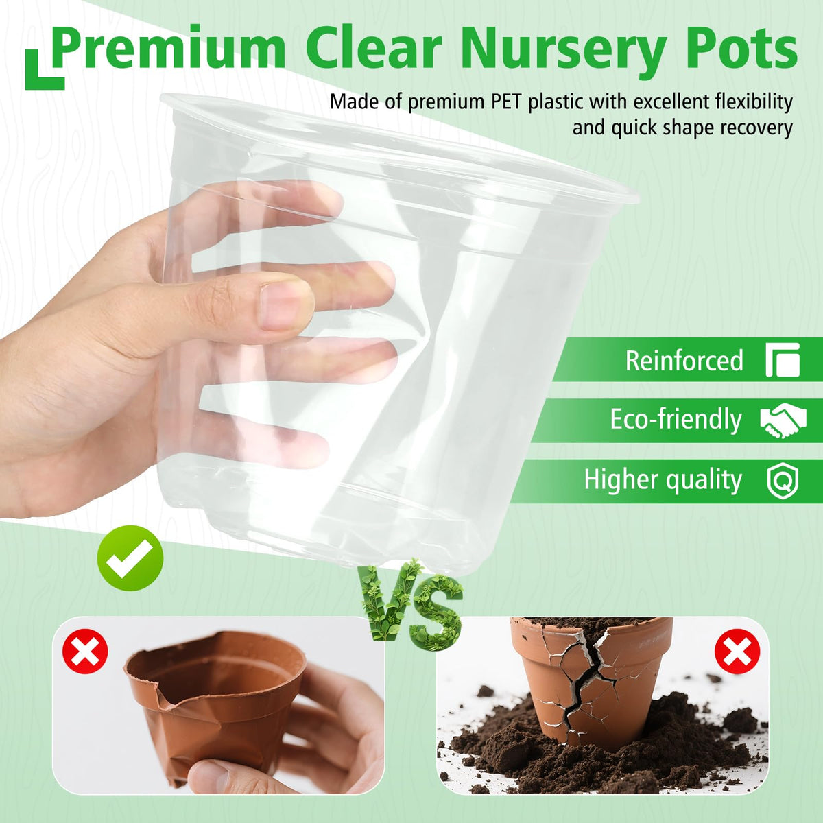 DUNPUTE large-capacity plastic pot supports bigger plants