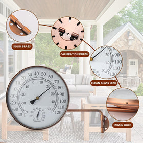 DUNUO brass swivel housing allows precise orientation for accurate readings.