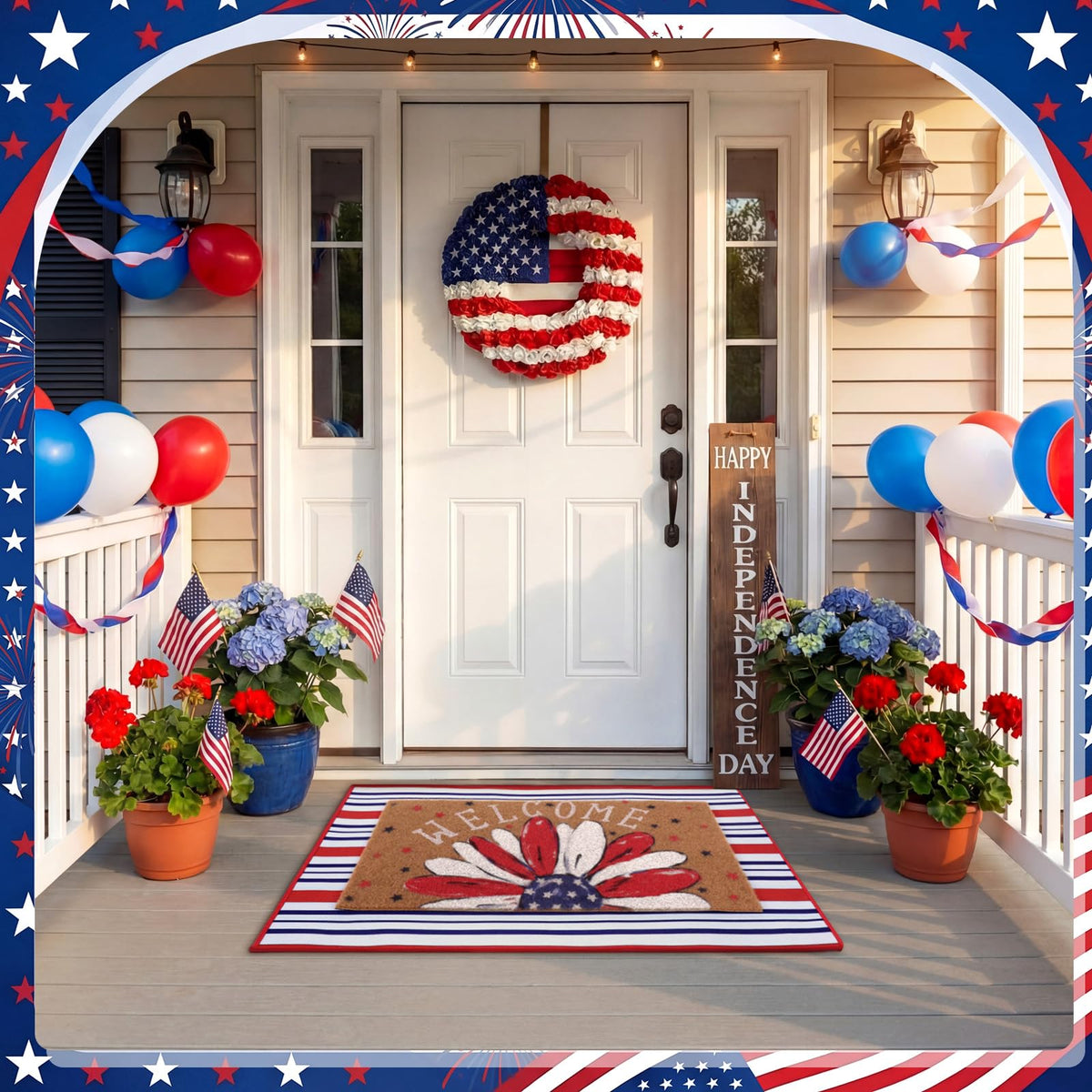 Dunzy commemorative 250th anniversary mat for seasonal outdoor use