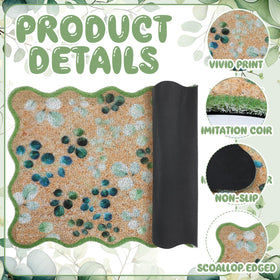 Dunzy doormat features anti-slip rubber backing that stays in place.