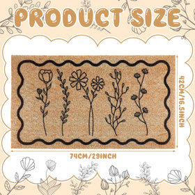 Dunzy brownish-yellow and black coir mat adds rustic curb appeal and protection.