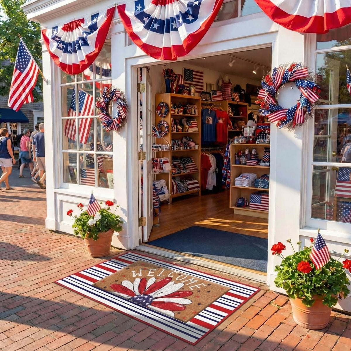 Dunzy gift-ready patriotic rug ideal for celebrations