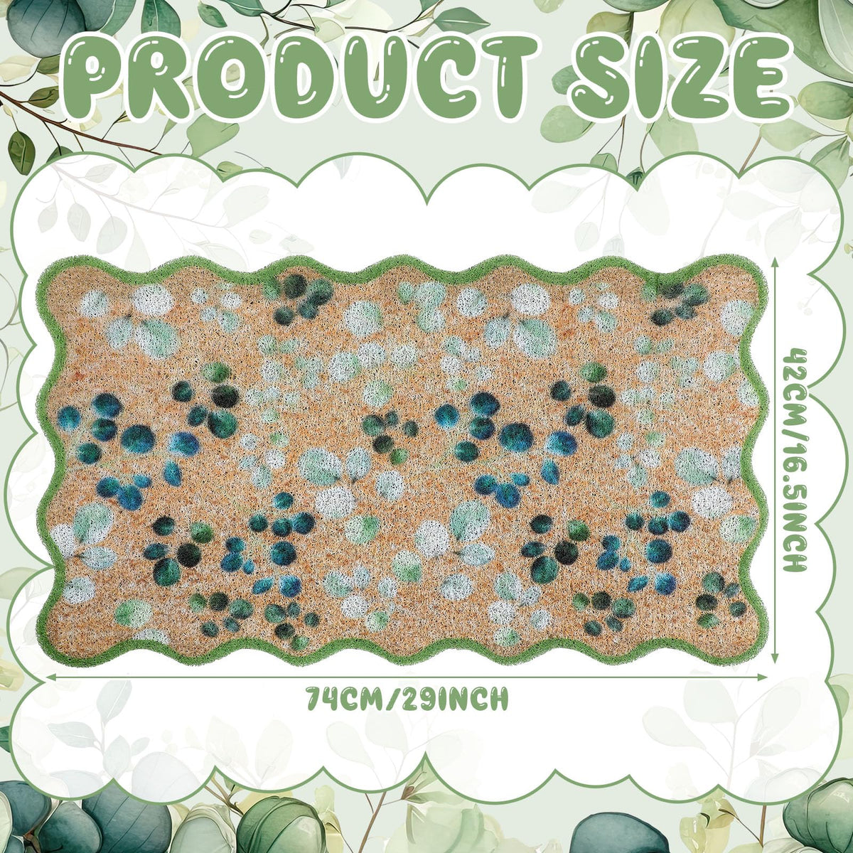 Dunzy welcome imitation coir doormat with textured surface for year-round use.