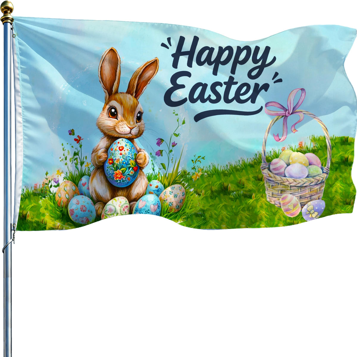 Duoduobuy Easter Flag double-sided print for outdoor viewing
