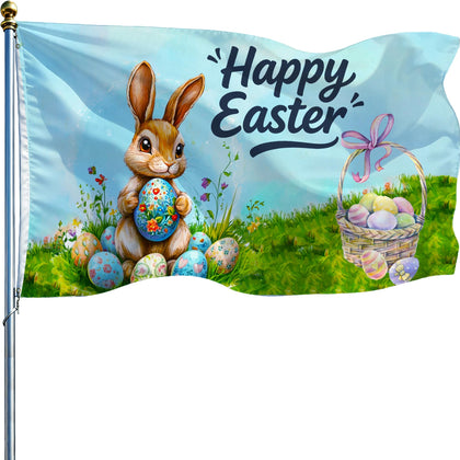 Duoduobuy Easter Flag double-sided print for outdoor viewing