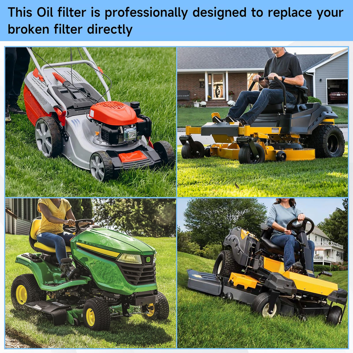 DUOOK easy-install oil filter simplifies replacements for Kohler and Cub Cadet engines.