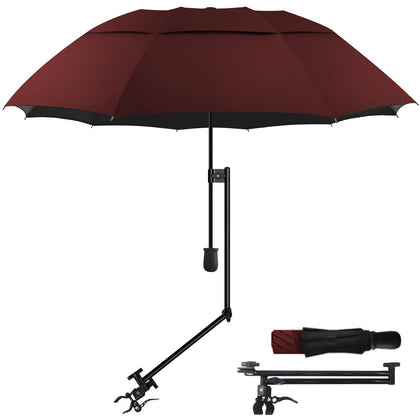 DUOUPA patio umbrella wine-43inch clamp attachment offers portable shade on a chair