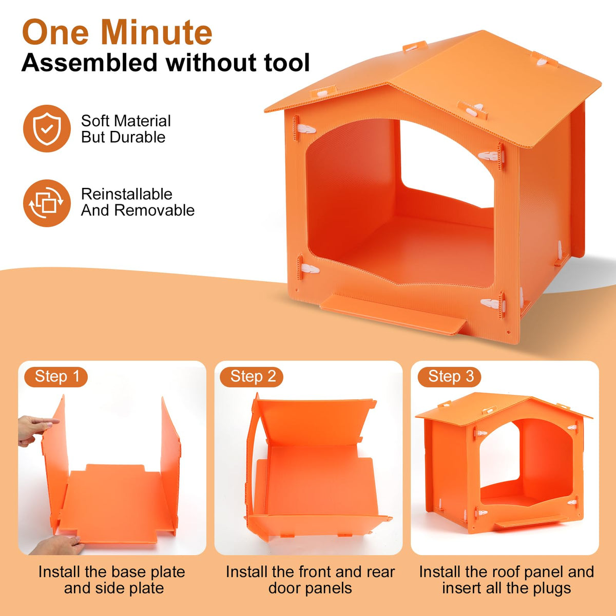 DUPPCOS nesting box with open lid for quick egg retrieval