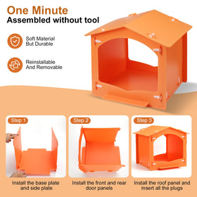 DUPPCOS nesting box with open lid for quick egg retrieval